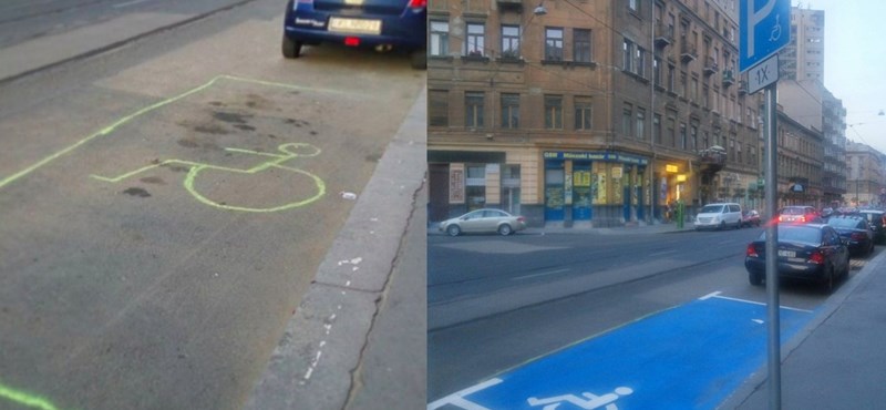 Megírtuk, hogy valaki csinált magának egy mozgássérült parkolóhelyet, erre már készült is egy hivatalos festés