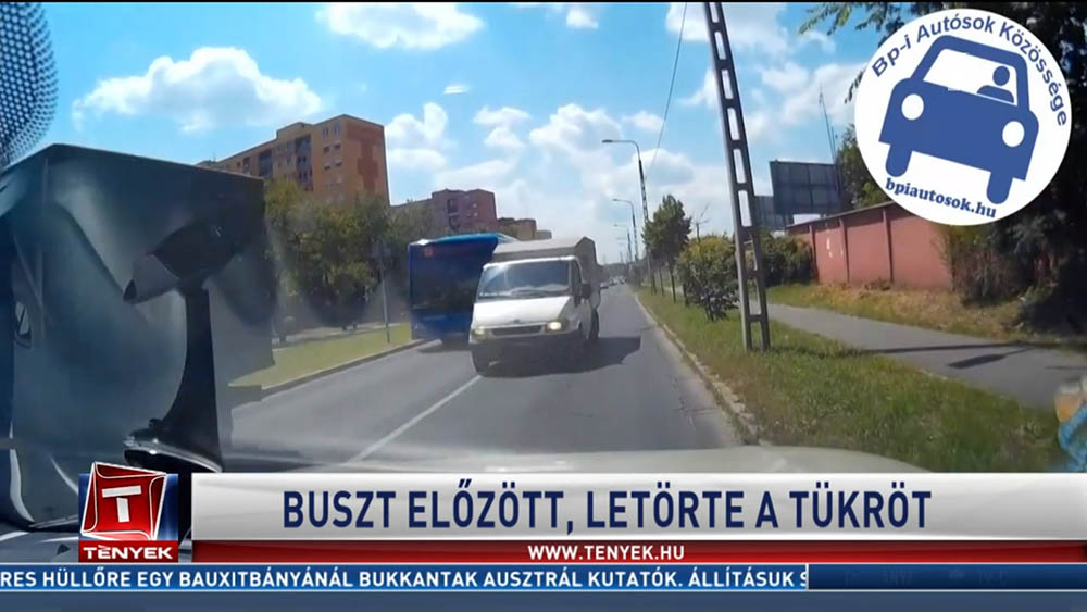 A TV2 Tényekben beszél alapítónk a „BKV-Teherautó-Tükör” incidensről