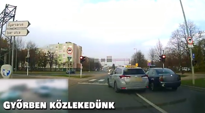 Videó – Csak 7 másodperc a videó, a benne szereplő autós mégis legalább 4 durva szabályt sért
