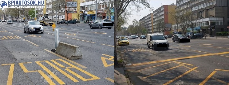 Fotók – Alig egy napja, hogy írtunk a Váci úton lévő beton terelőkről – máris elszállították őket