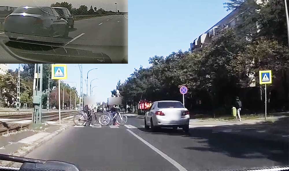 2 VIDEÓ: A szabályos(!) kerékpárosoktól megrémült Toyotás és a büntetőfékes acsarkodás mesterfoka az M3-ason