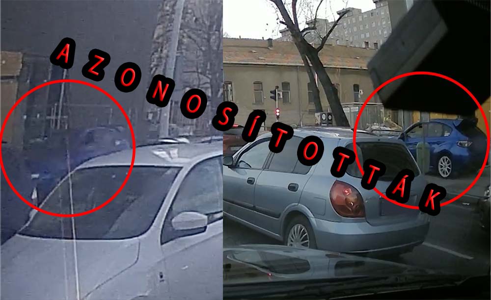 VIDEÓ: Egy nap alatt azonosította a rendőrség a járdán száguldozó kék autót