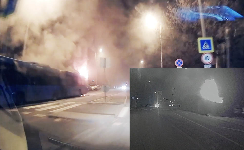 Videón, ahogy lángol az Óbudán reggel kigyulladt buszt