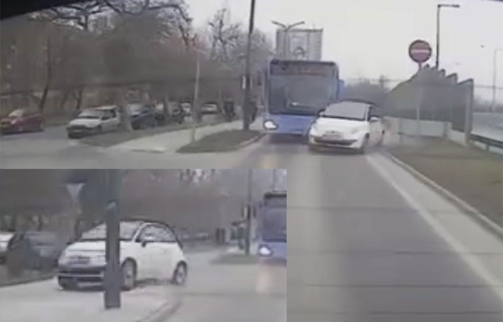VIDEÓ: A busz elé vágódott az autós, majd felrepült a járdára. Mindezt fedélzeti kamera rögzítette VIDEÓ: A busz elé vágódott az autós, majd felrepült a járdára. Mindezt fedélzeti kamera rögzítette