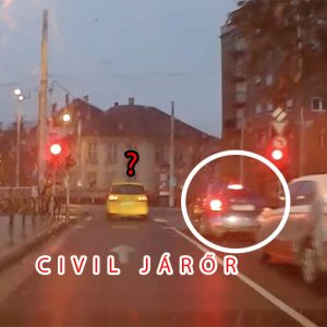 VIDEÓ: A pofátlanító megállt, a taxis átment a piroson. Nem kellett volna…