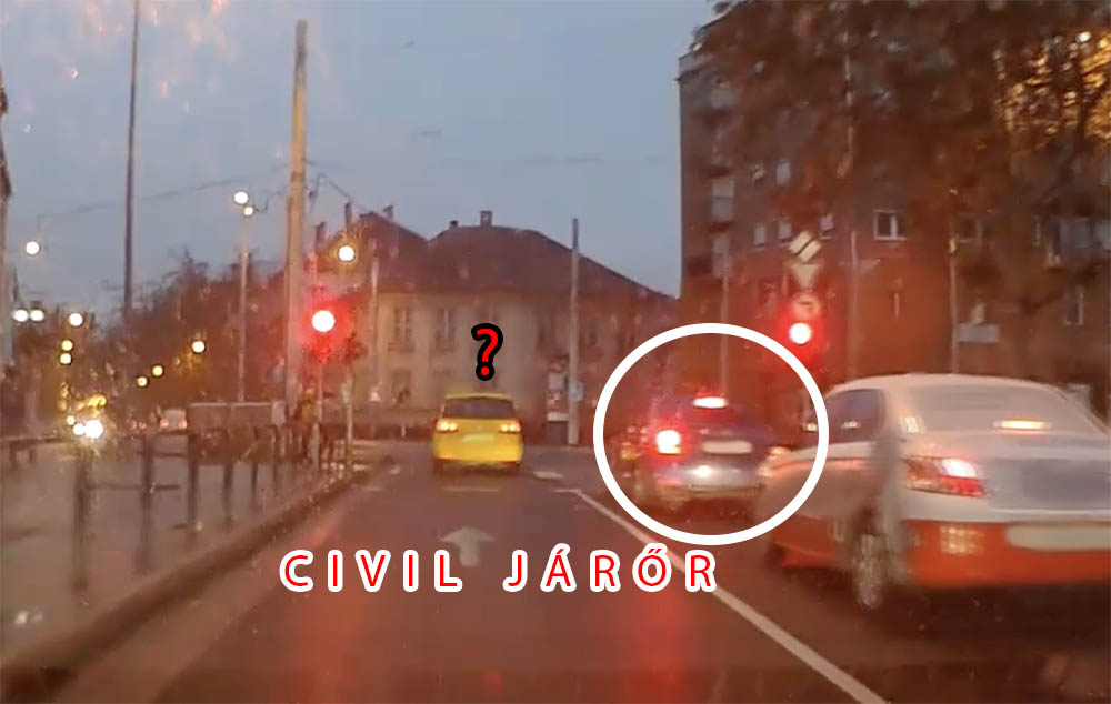 VIDEÓ: A pofátlanító megállt, a taxis átment a piroson. Nem kellett volna…
