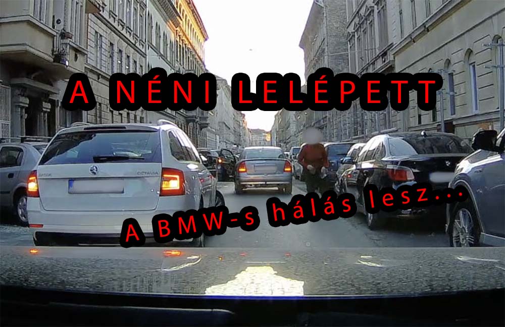 VIDEÓ: Meghúzta a BMW-t, összeszedte saját tükrének darabjait, majd lelépett. Felvette a kamera