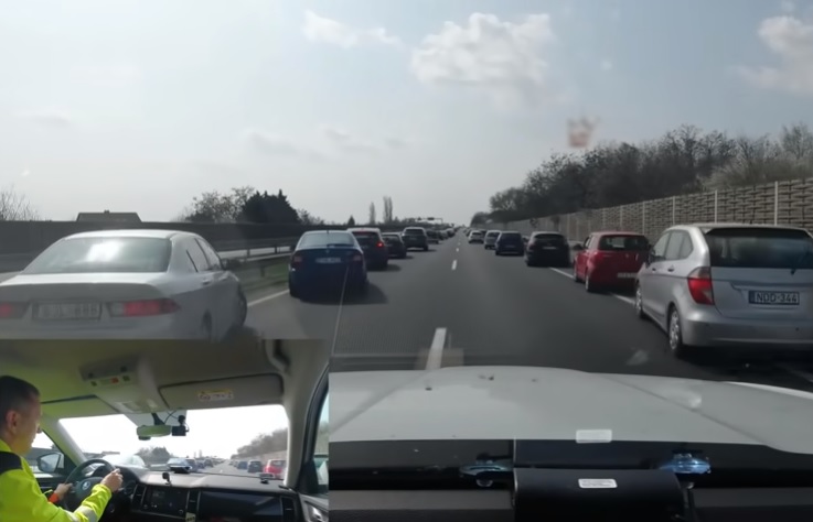 VIDEÓ: Jól vizsgáztak az autósok – Így vágott át a húsvéti dugón egy magyar Vérlovag