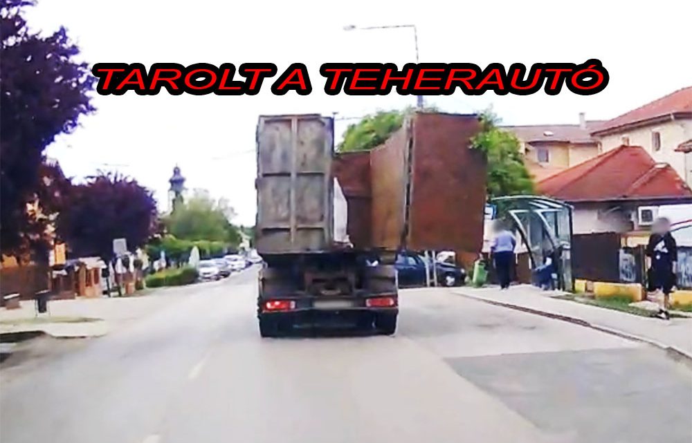VIDEÓ: Mire észrevette, letarolta a fél maglódi fő utcát a teherautós VIDEÓ: Mire észrevette, letarolta a fél maglódi fő utcát a teherautós