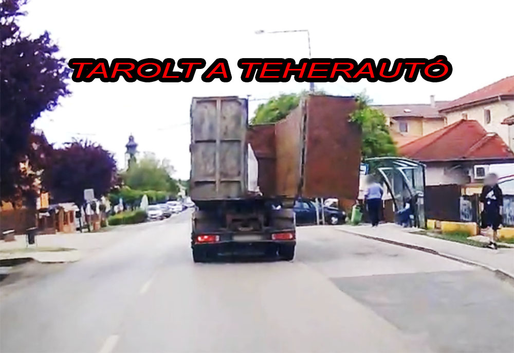 VIDEÓ: Mire észrevette, letarolta a fél maglódi fő utcát a teherautós