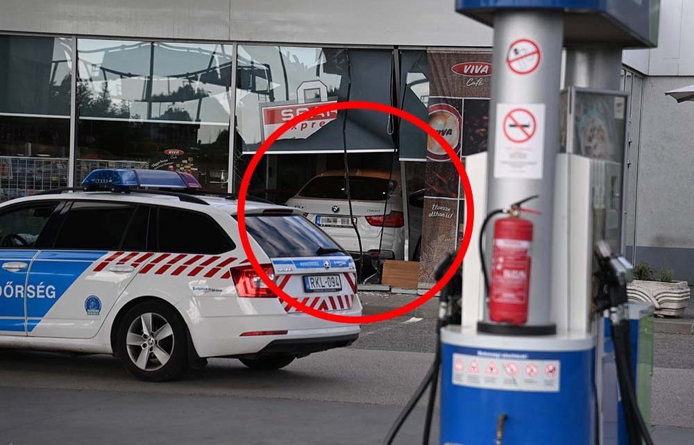 Látványosan érkezett a benzinkútra egy autós a 11. kerületben Látványosan érkezett a benzinkútra egy autós a 11. kerületben