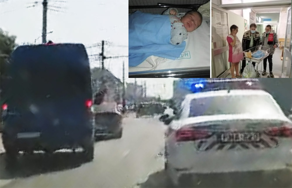 Taxiban lett rosszul a kismama. A kórházig rendőri felvezetést kért a taxis, aki most a gyermek keresztapja lett – VIDEÓ