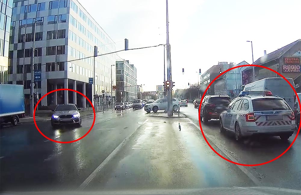 VIDEÓ: Nem tetszett a rendőröknek a Váci úton driftelő BMW-s