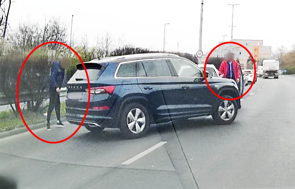 VIDEÓ: Jobbnak látta, ha menekül a Skoda sofőrje