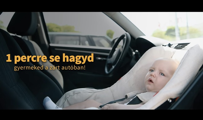 Egy percre se hagyd a gyermeked a zárt kocsiban!!! – A rendőrség legújabb kampányfilmje