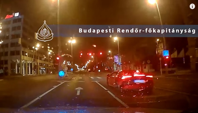 VIDEÓ: Ugrott a rendszám is – A Váci úton fogták el a Lamborghinivel kocsikázó tinit
