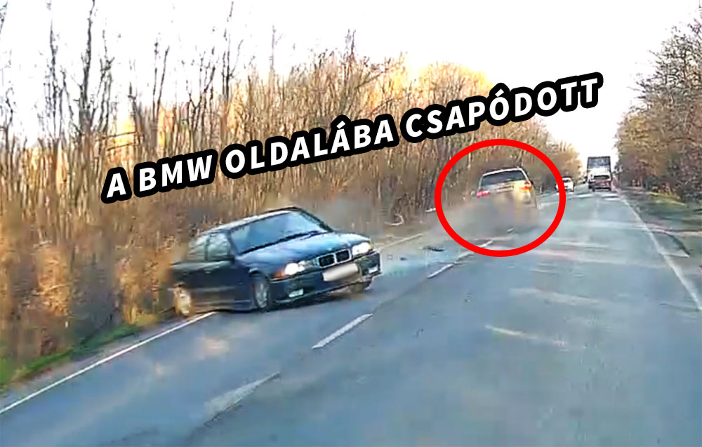 VIDEÓ: 3-as BMW oldalába csapódott egy X5-ös az 5-ös számú főúton