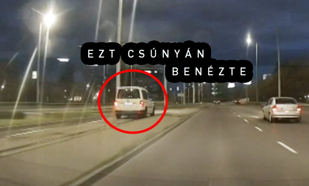 VIDEÓ: Rossz sávot választott, bent is ragadt jó időre a furgon sofőrje az Árpád hídon