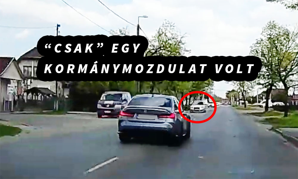 VIDEÓ: Elképesztő, amit előzés közben művelt a BMW sofőrje