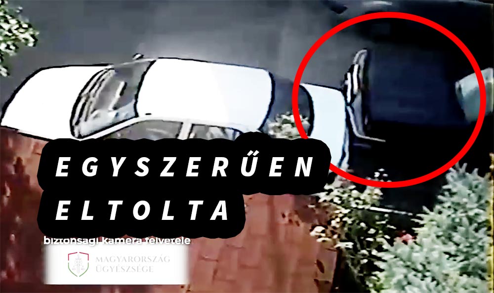 VIDEÓ: Az útjában volt, ezért eltolta az előtte álló autót