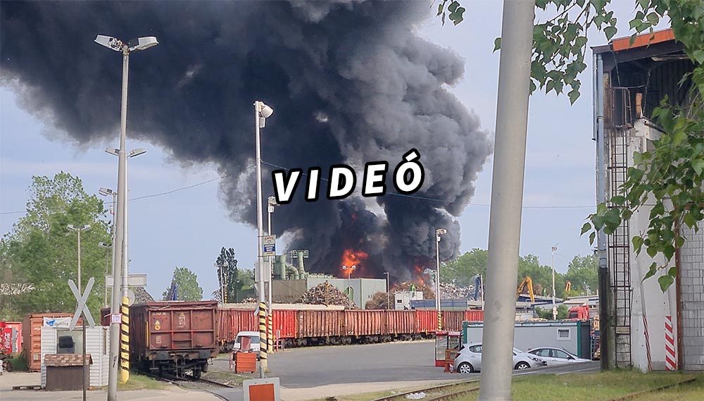 VIDEÓ: Így égett ki a háromezer köbméternyi járműhulladék