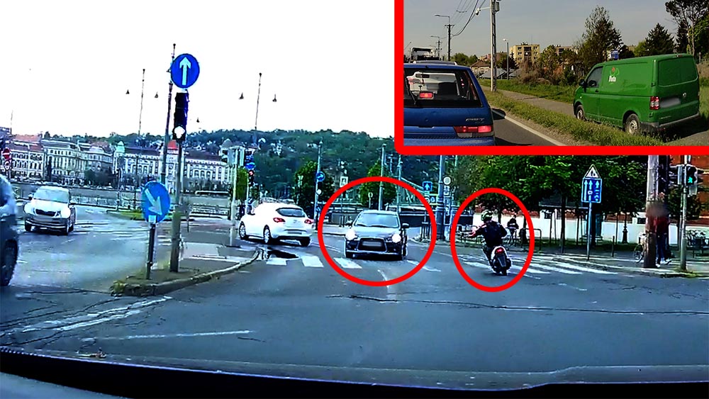Videón Budapest legrafkósabb postása. A közraktár utcában pedig mindenkit meglepett egy autós