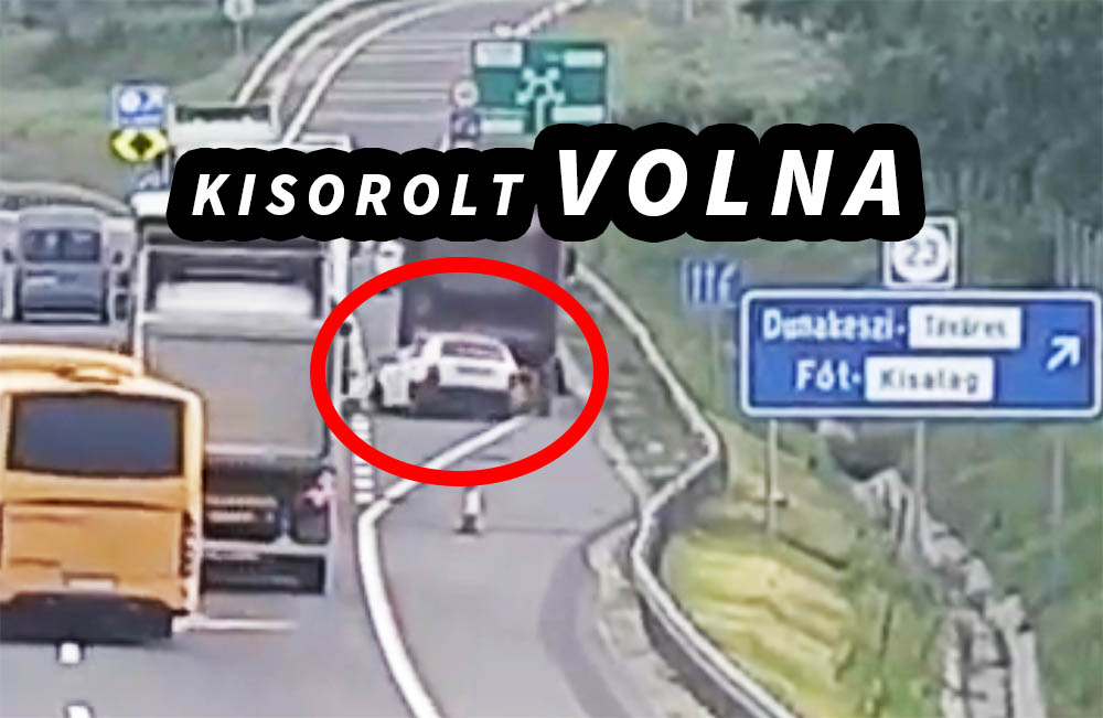 Videón a baleset: A belső sávból indult meg és így járt…