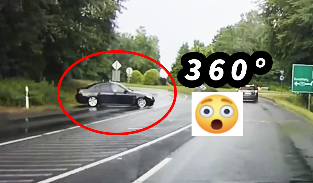 VIDEÓ: 360 fokot piruettezett egy BMW Zalaegerszeg közelében