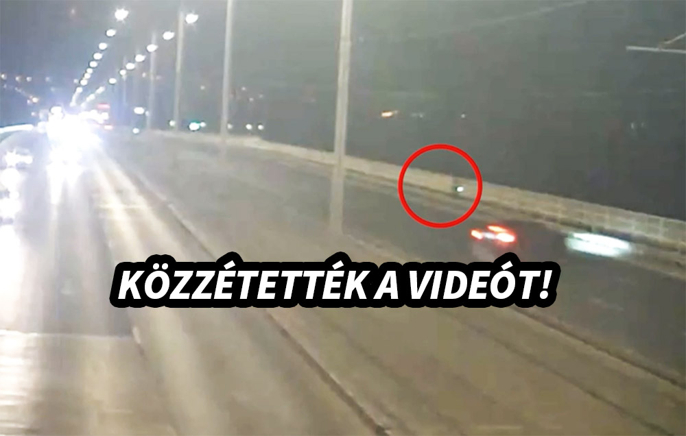 VIDEÓ:  Térfigyelő kamerák rögzítették az Árpád hídon történt balesetet