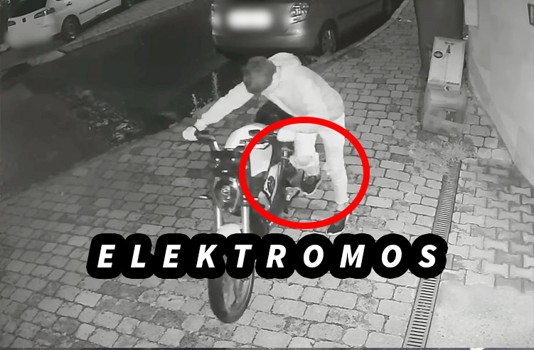 Videón a lúzer tolvaj: Elektromos motort próbált meg berúgni