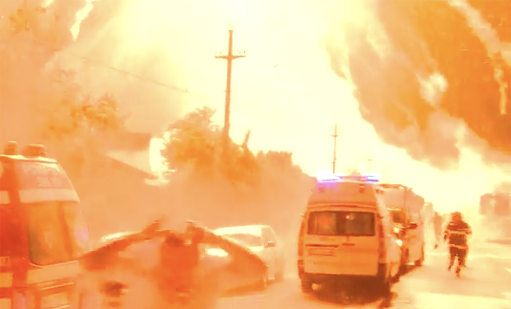 VIDEÓ: Óriási robbanás volt egy román benzinkúton