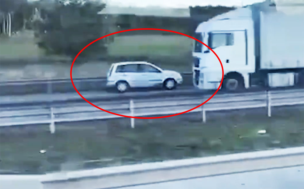 VIDEÓ: Forgalommal szemben száguldott az M0-son. Valószínűleg Maglód térségében hajtott fel