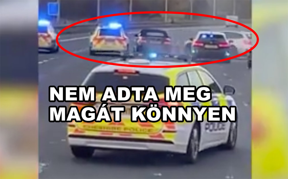 VIDEÓ: Szanaszét törték a menekülő férfi autóját a rendőrök, hogy megállítsák. Az eset a brit M6-os autópályán történt