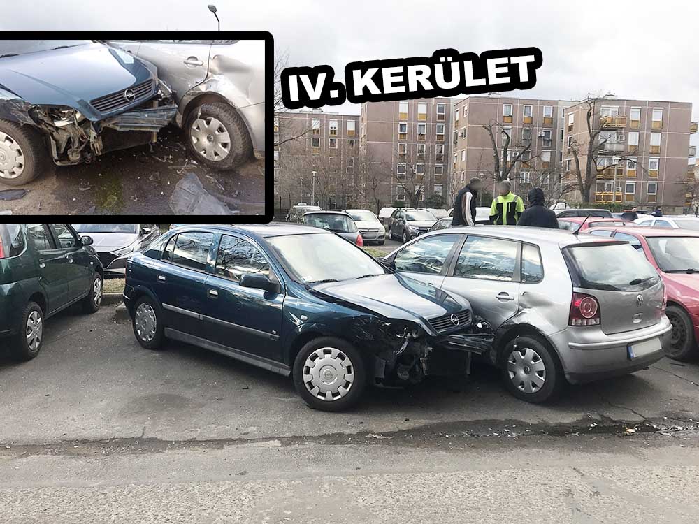 FOTÓK: Lezúzott az újpesti parkolóban három autót, majd elmenekült. Keresik és segítséget kérnek a tulajdonosok!