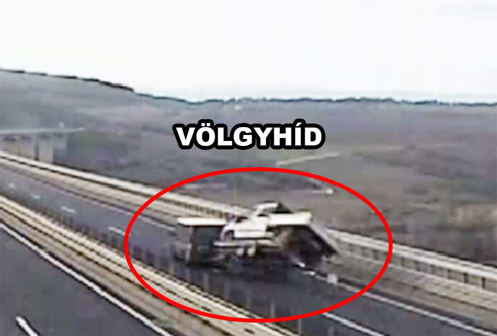 Videón a Kőröshegyi Völgyhídon történt borulás, valamint két másik baleset is