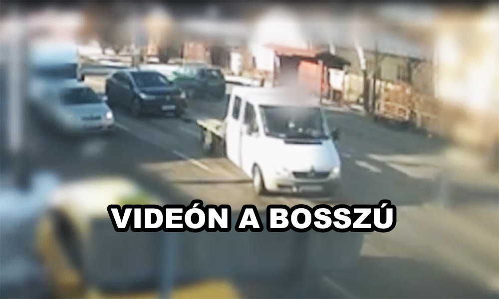 VIDEÓ: Paprikaspray-vel lefújt egy másik sofőrt, majd beletolatott a kocsijába egy tréleres Vecsésen