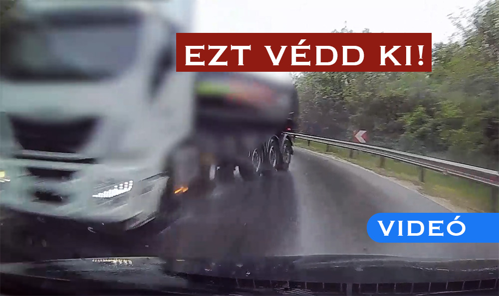 Esélye nem volt kivédeni az ütközést a sofőrnek. Kanyarban sodródott ki a pótkocsi