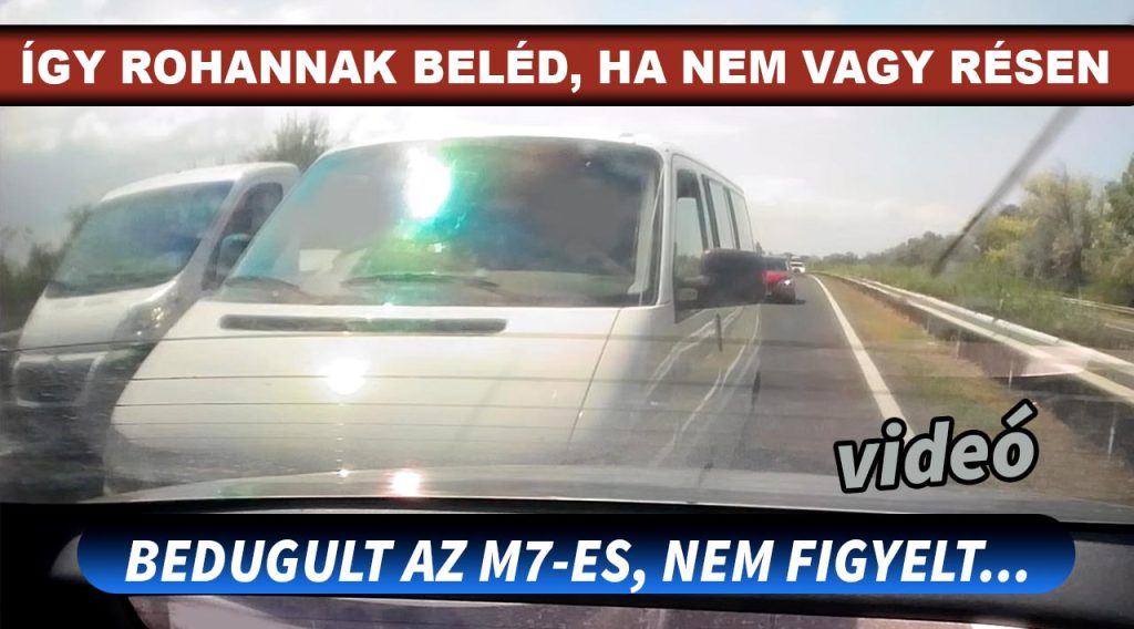 Megállíthatatlanul robogott feléjük a kisbusz, majd hatalmasat védett a kamerás autó sofőrje