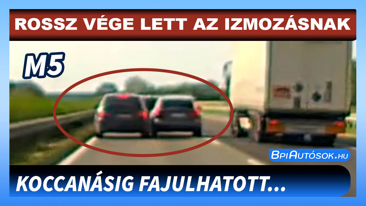 Cikázott a sorok között, a BMW-t letolta. Úgy néz ki nem úszták meg anyagi kár nélkül