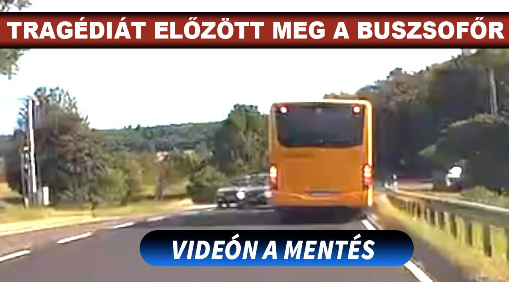 Hatalmas frontális karambolt védett ki egy buszsofőr a 82-es főúton