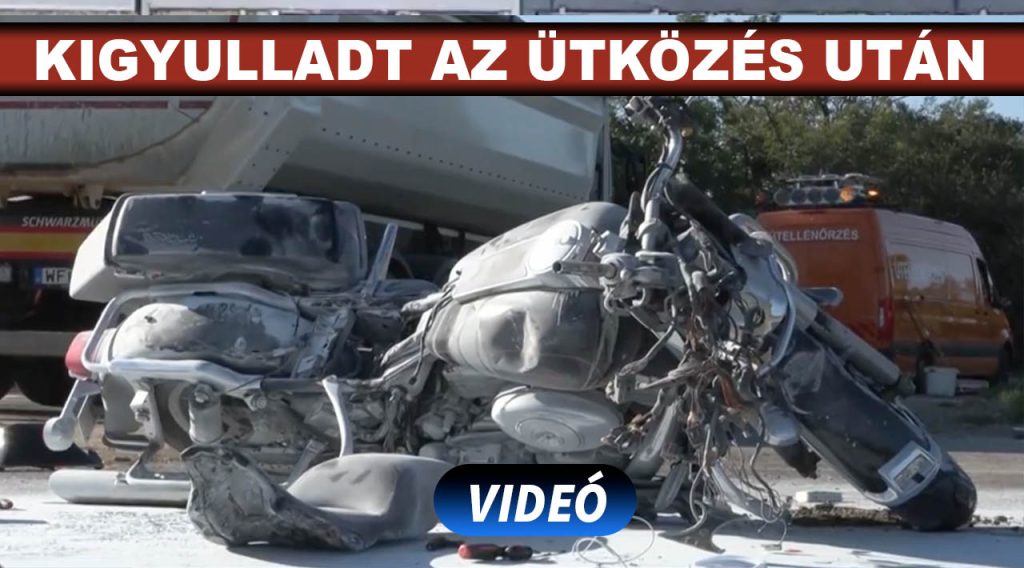 Kamionnal ütközött, kigyulladt a motor. Egy vétlen motoros pedig meghalt Győrnél