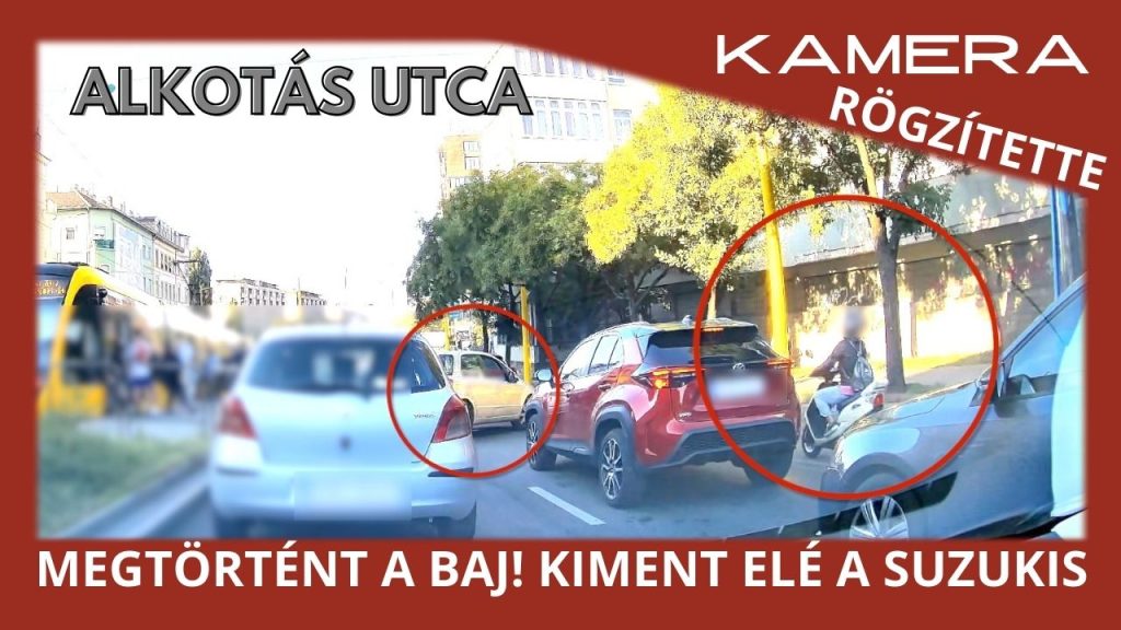 A buszsávba akart kisorolni, de éppen jött egy robogós. Sajnos találkoztak