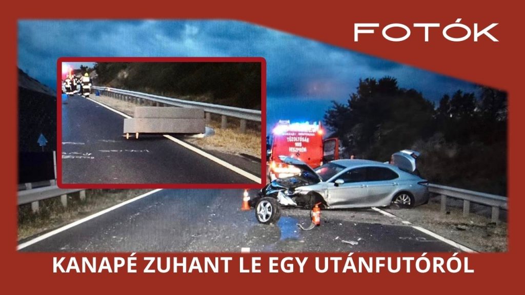 Leesett a kanapé az utánfutóról, emiatt ütközött két autó a 8-as úton