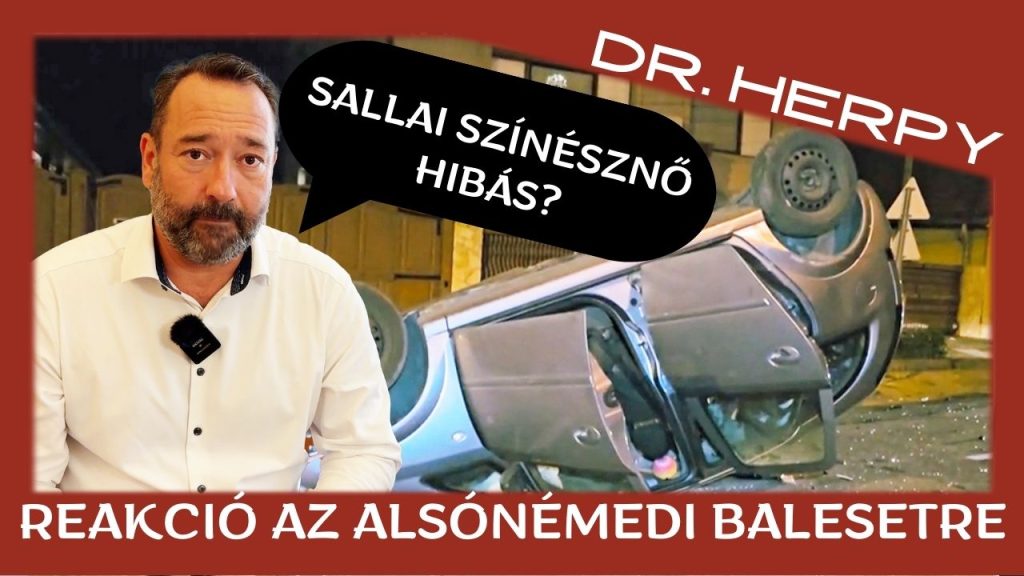 Dr. Herpy: Reakció az Alsónémedi tragikus balesetre – Sallai Nóra színésznő hibás?