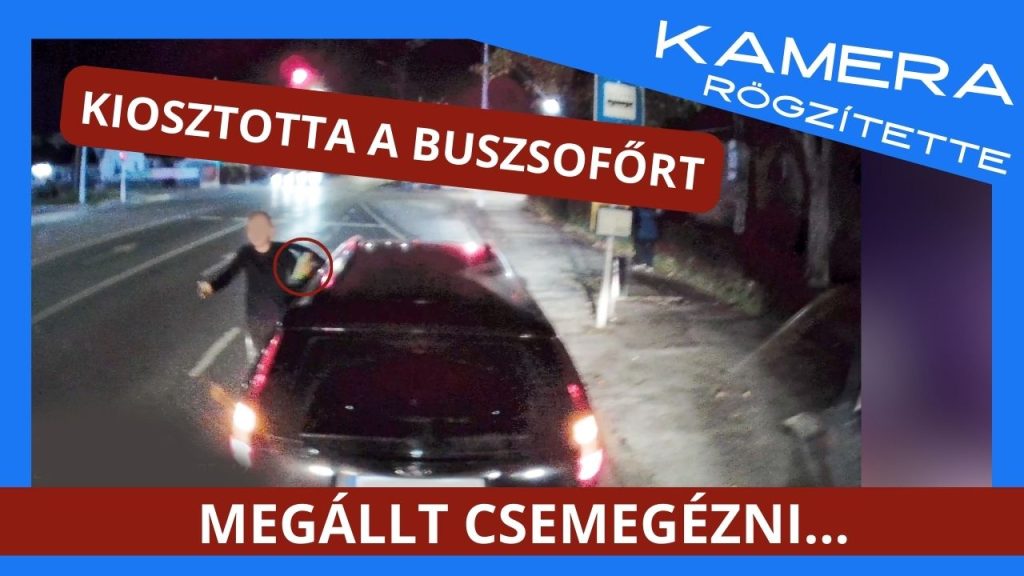 Gyorskajával a kezében kiosztotta a buszsofőrt a megállóban csemegéző „úr”