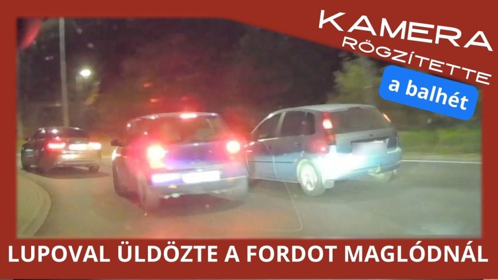 Volkswagen Lupoval üldözte a Fordot Maglódnál. A körforgalomban érte utol