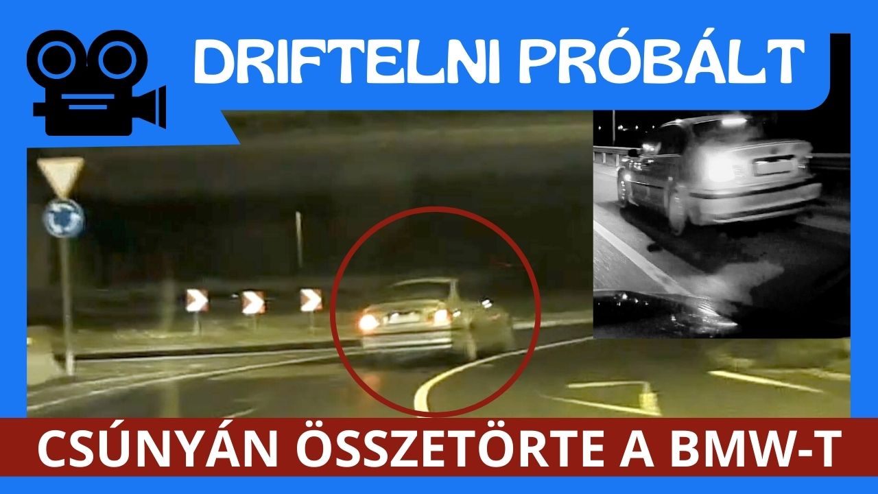 Driftelni próbált a BMW-s, csúnyán összetörte autóját a 3-as főúton