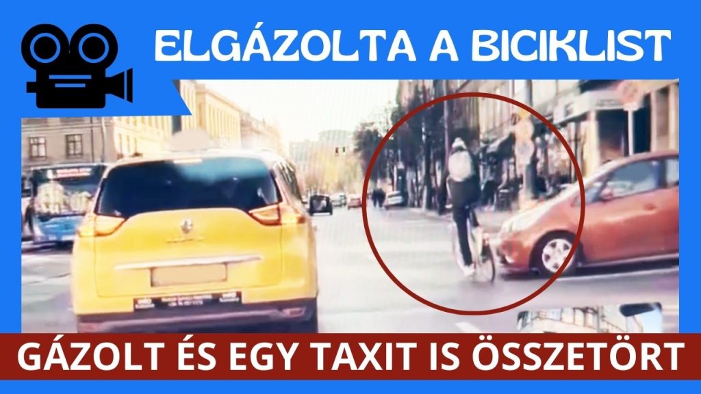 Elgázolt egy kerékpárost és összetört egy taxit az Astoriánál egy piroson áthajtó sofőr