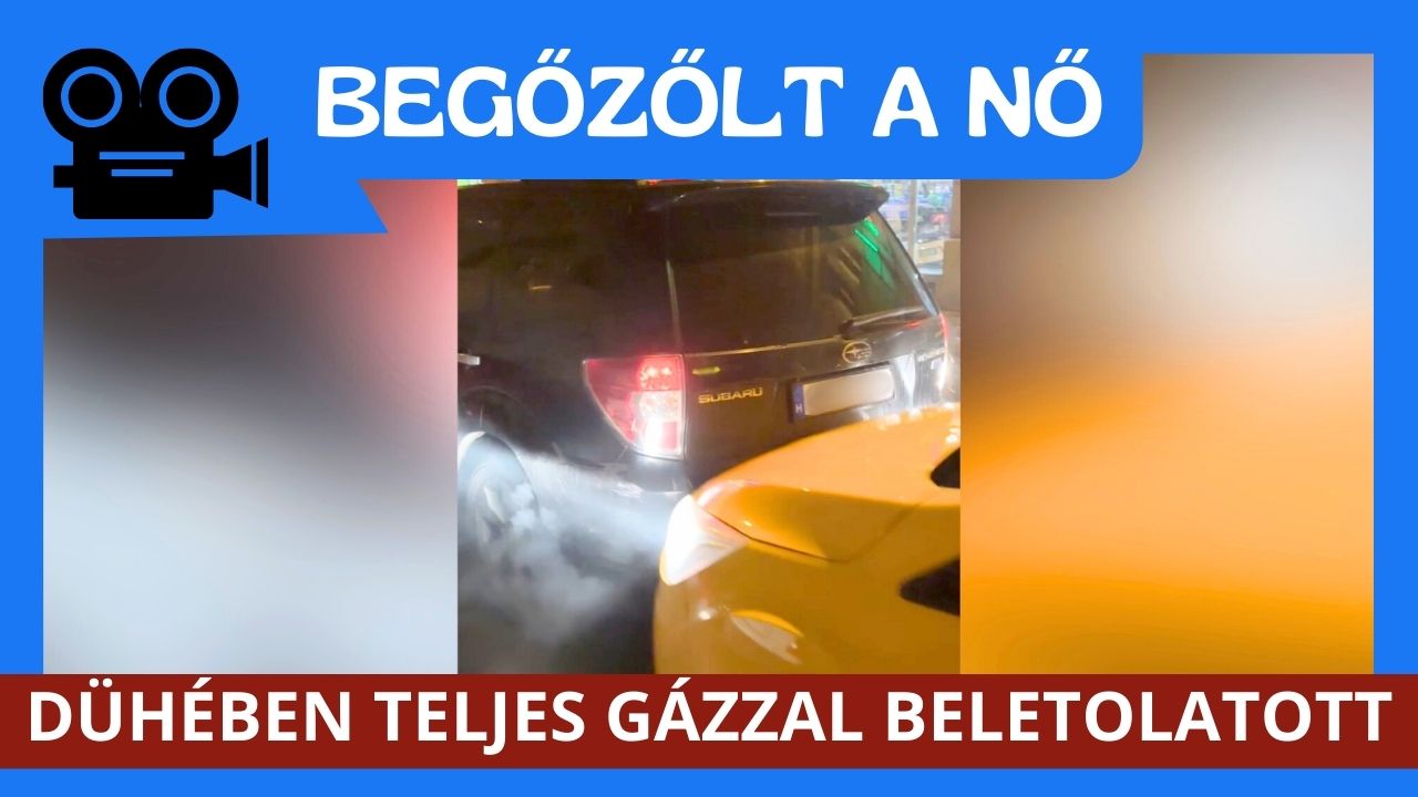 Hatalmas erővel, szándékosan beletolatott a taxiba a hisztériázó nő Budapesten