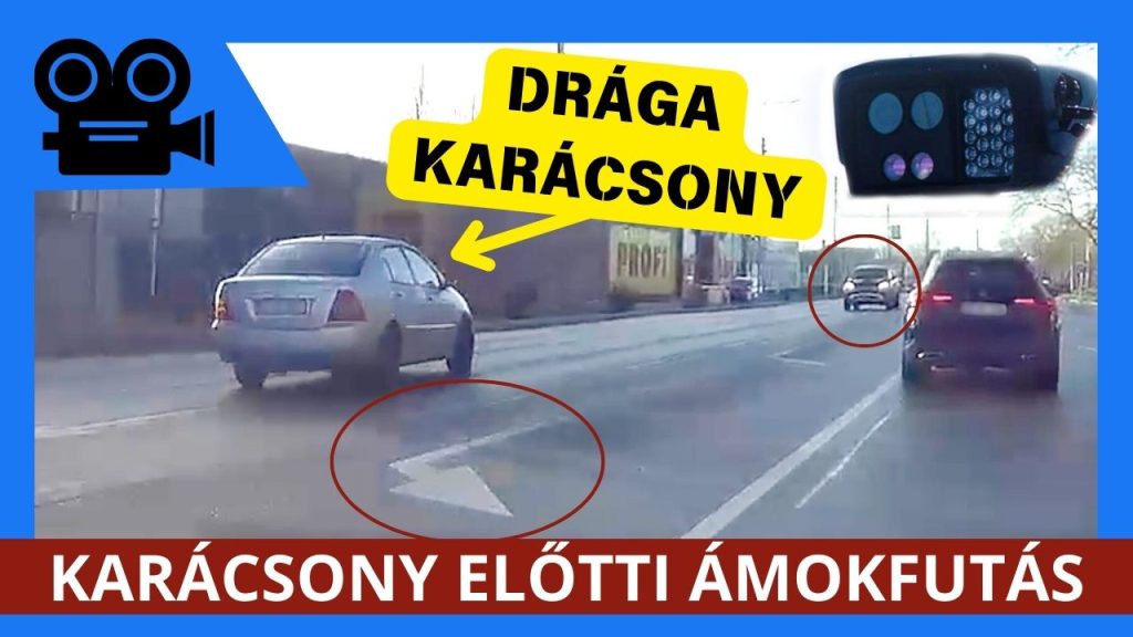 Karácsony előtti ámokfutás a traffipaxba Szolnokon. Drága év vége lesz ez neki valószínűleg